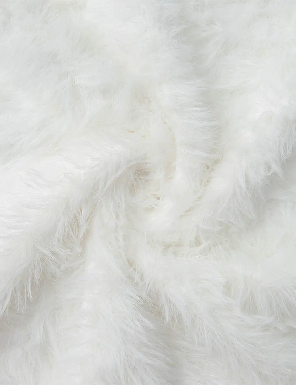 Solid Color Elastic Waist Faux Fur Fuzzy Maxi Skirt