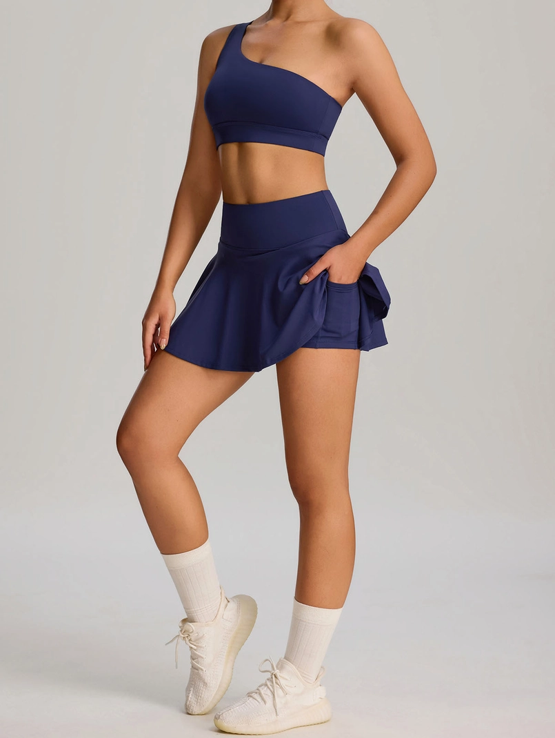 Cleo One-Shoulder Yoga Underwear Set