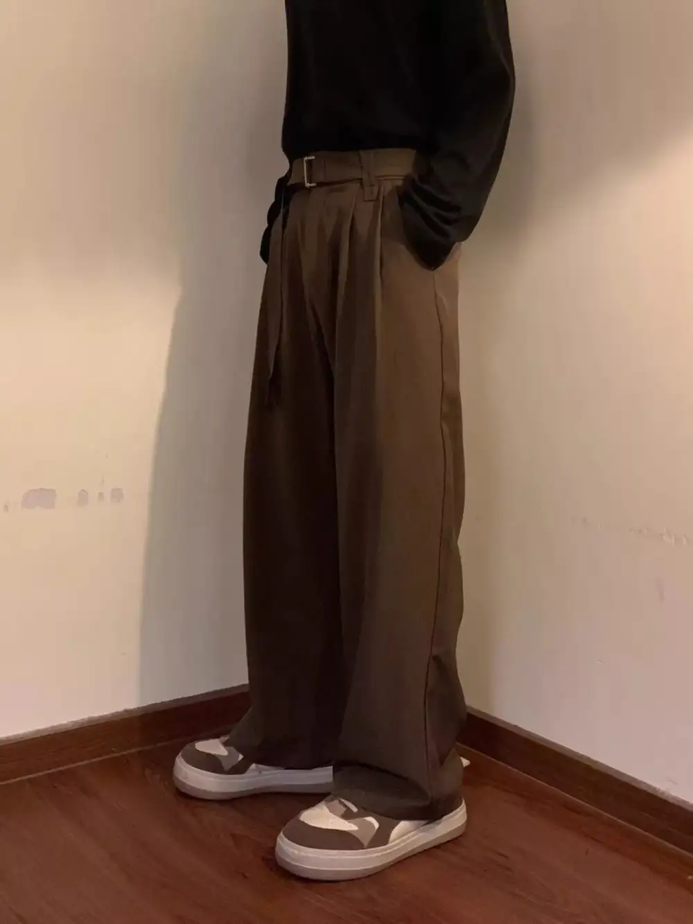 Relaxed Men's Plus Size Wide Leg Pants