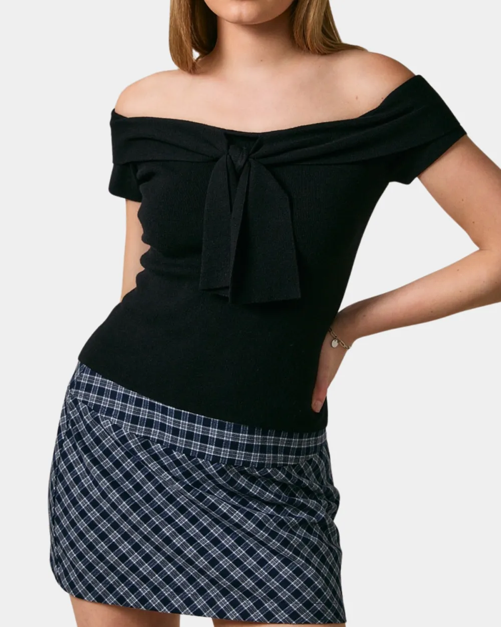 Off Shoulder Tie Top