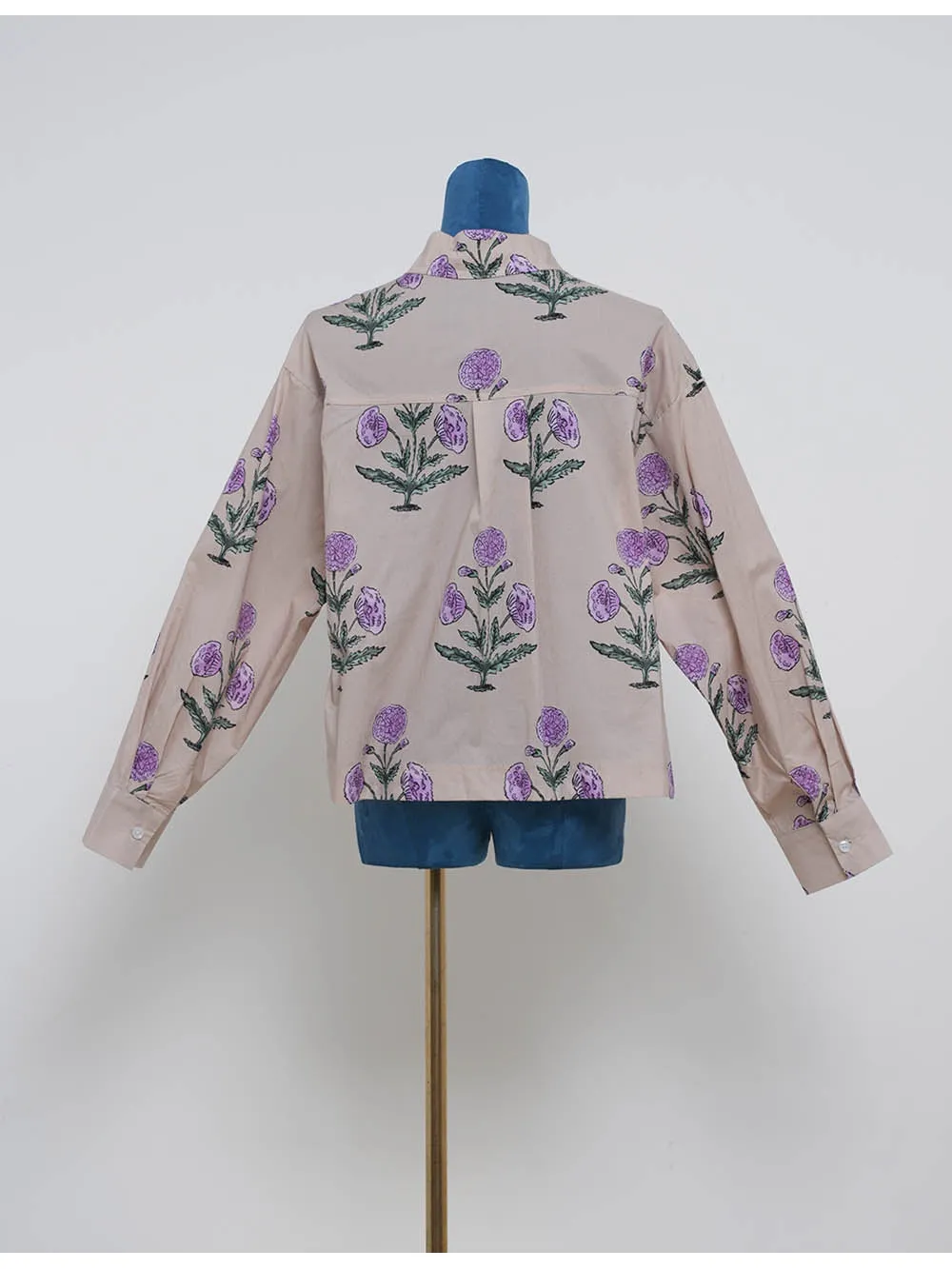 Boho Turndown Collar Button Long Sleeves Shirt