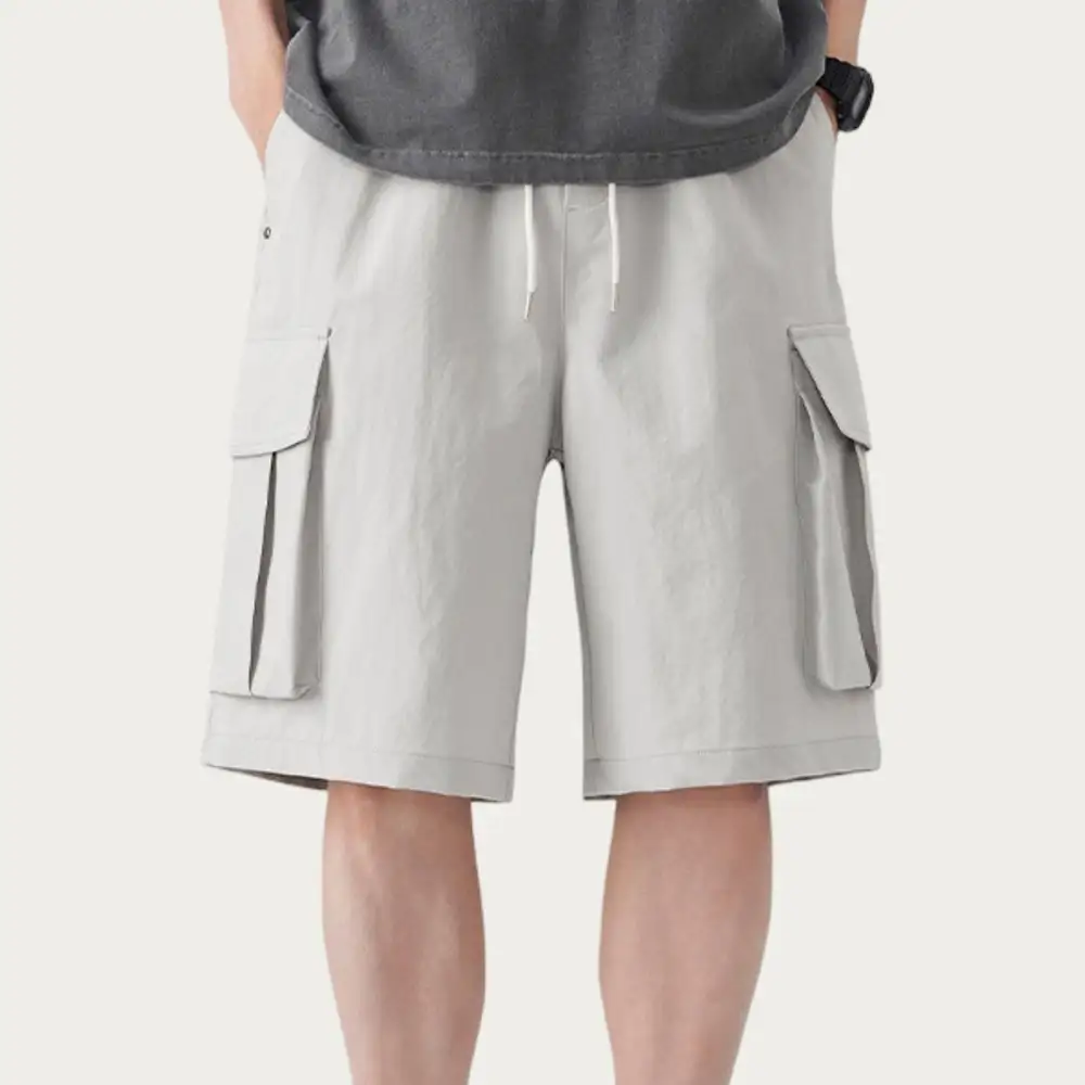 Drawstring Pocketed Lightweight Men's Casual Shorts