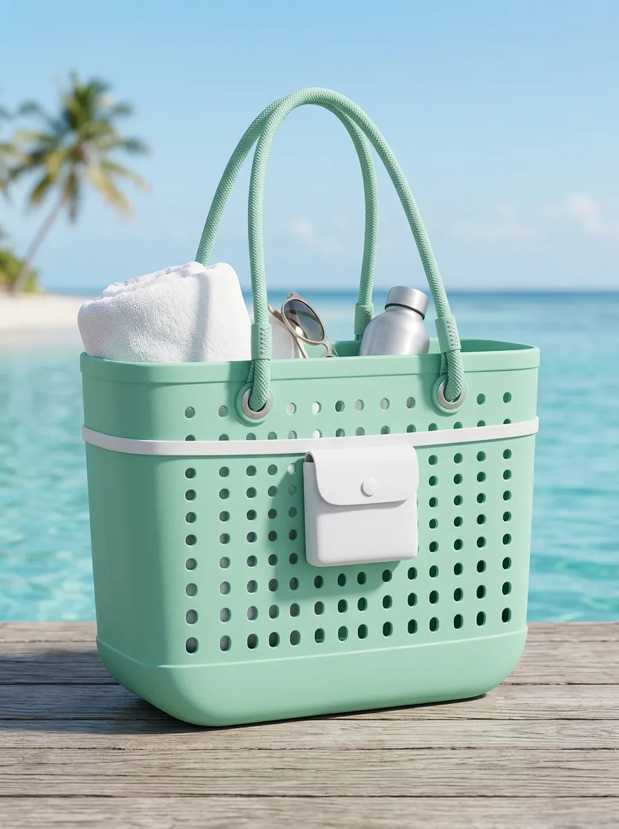 Vacation Summer Perforated Beach Tote Bag