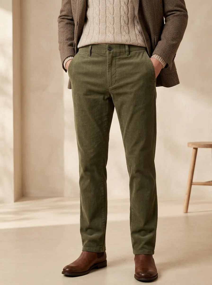 Men's Warm-Touch Corduroy Button-Fly Pants