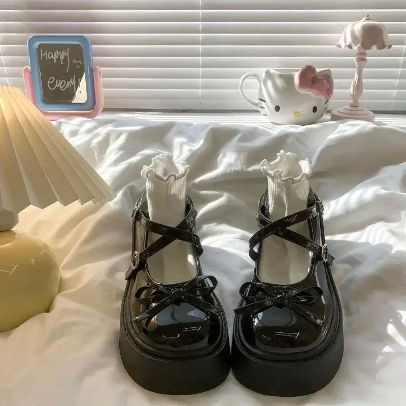 Leather Bow-Detail Pumps