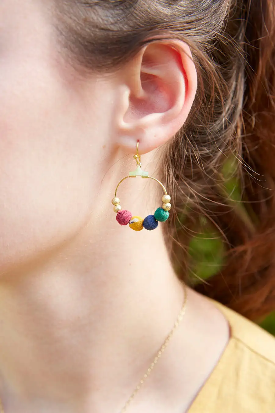 Petite Gilded Hoops