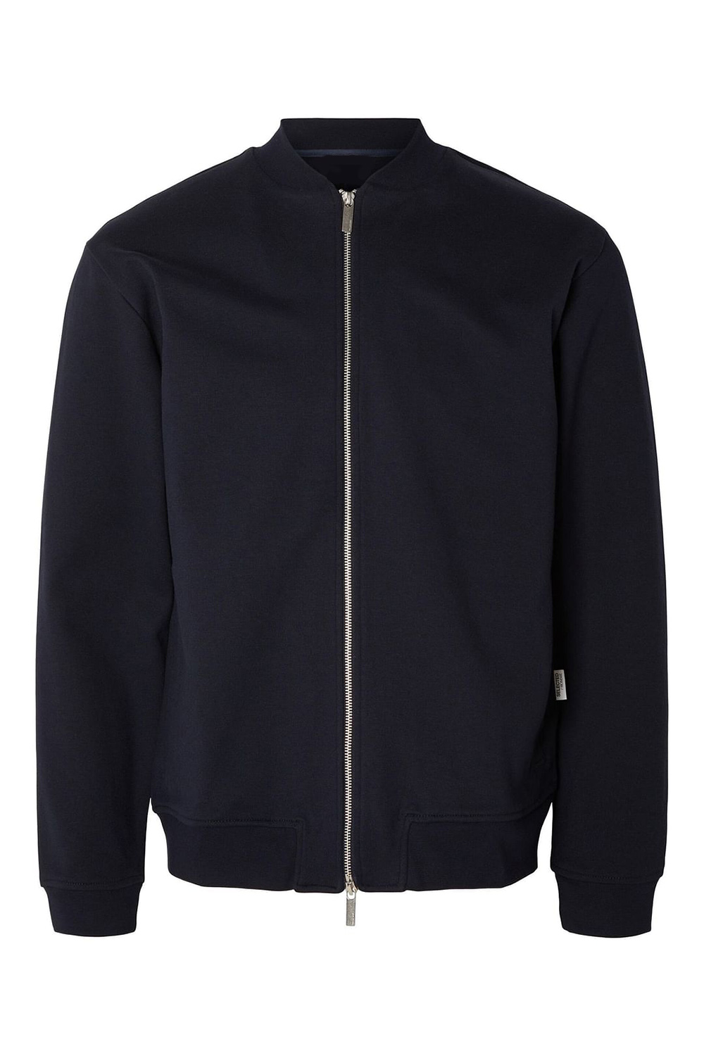 Dark Blue Jersey Bomber Jacket