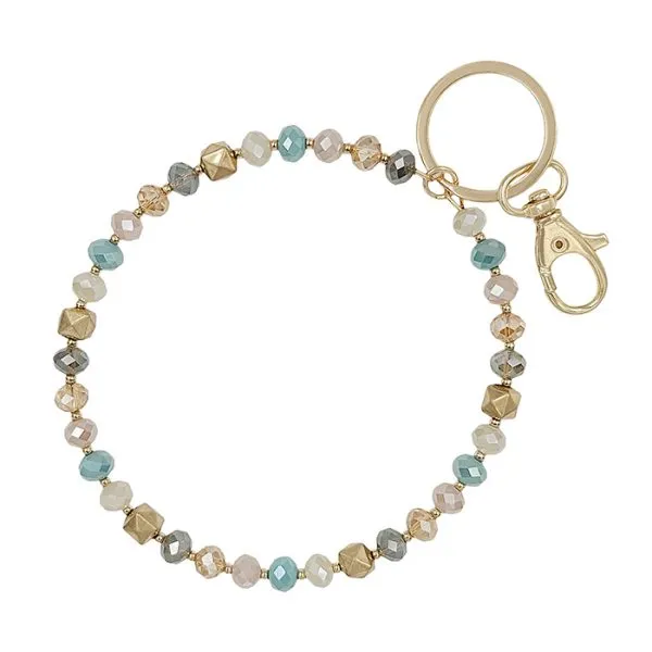 Playful Faceted Crystal Accent Keychain
