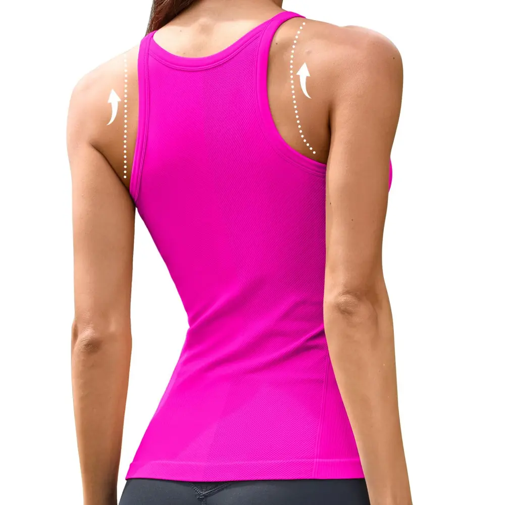 Women CoreFlex Ribbed Bra Tank with Built in Bra
