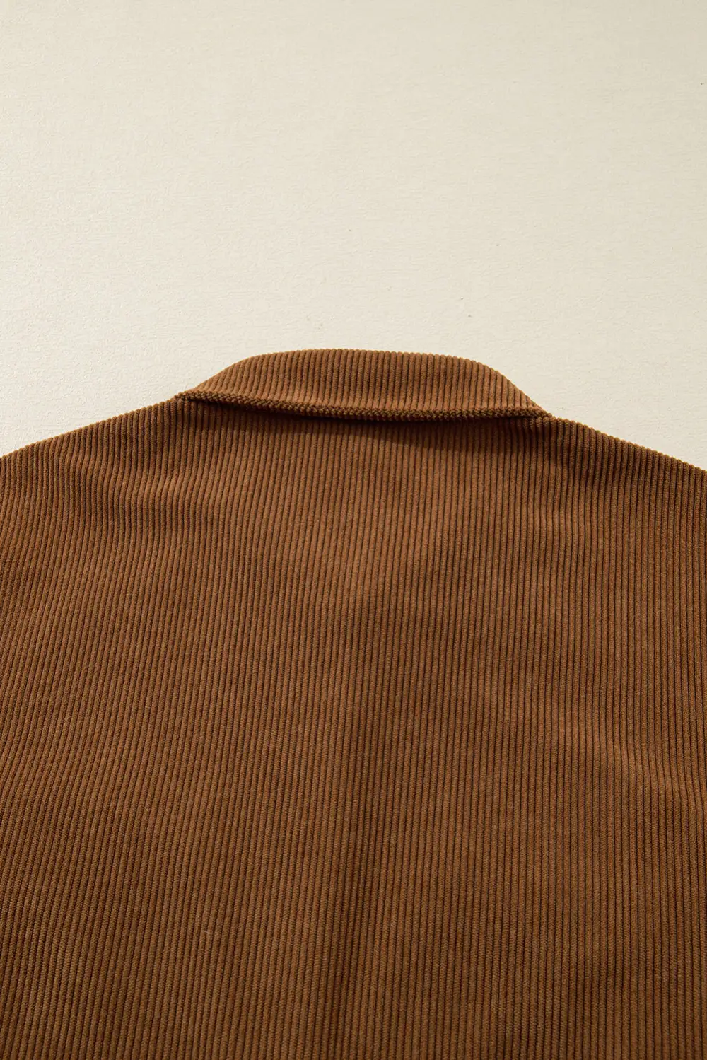 Corduroy Button Front Collared Dress Casual
