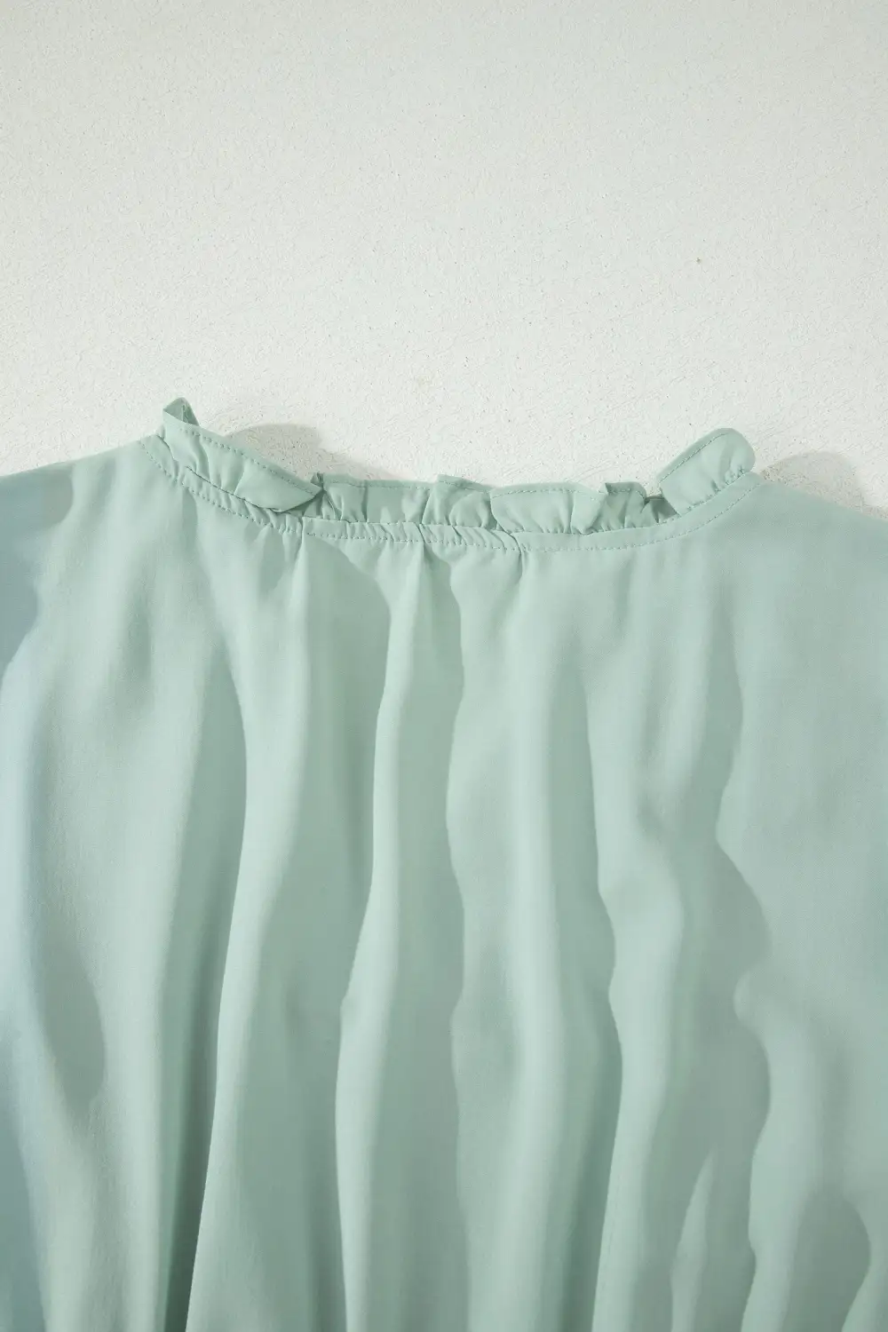 V Neck Tiered Puff Sleeve Maxi Dress