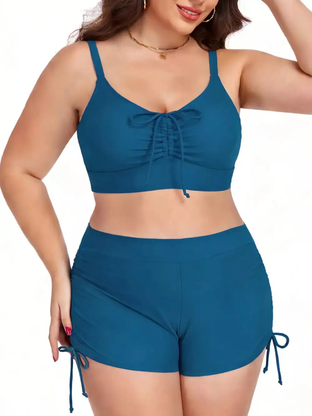 Ruched Two Piece Swim Set