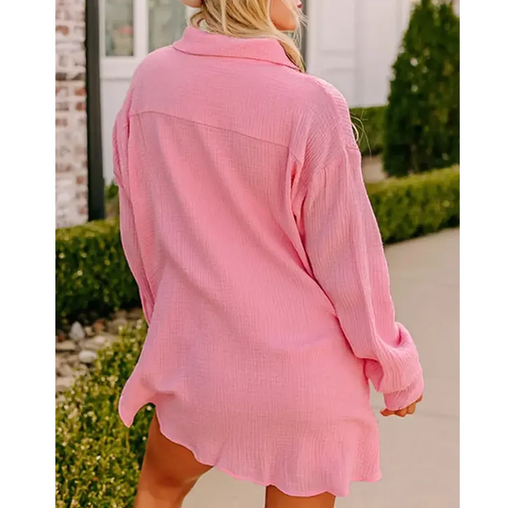 Women's Two-Piece Shirt And Shorts Set