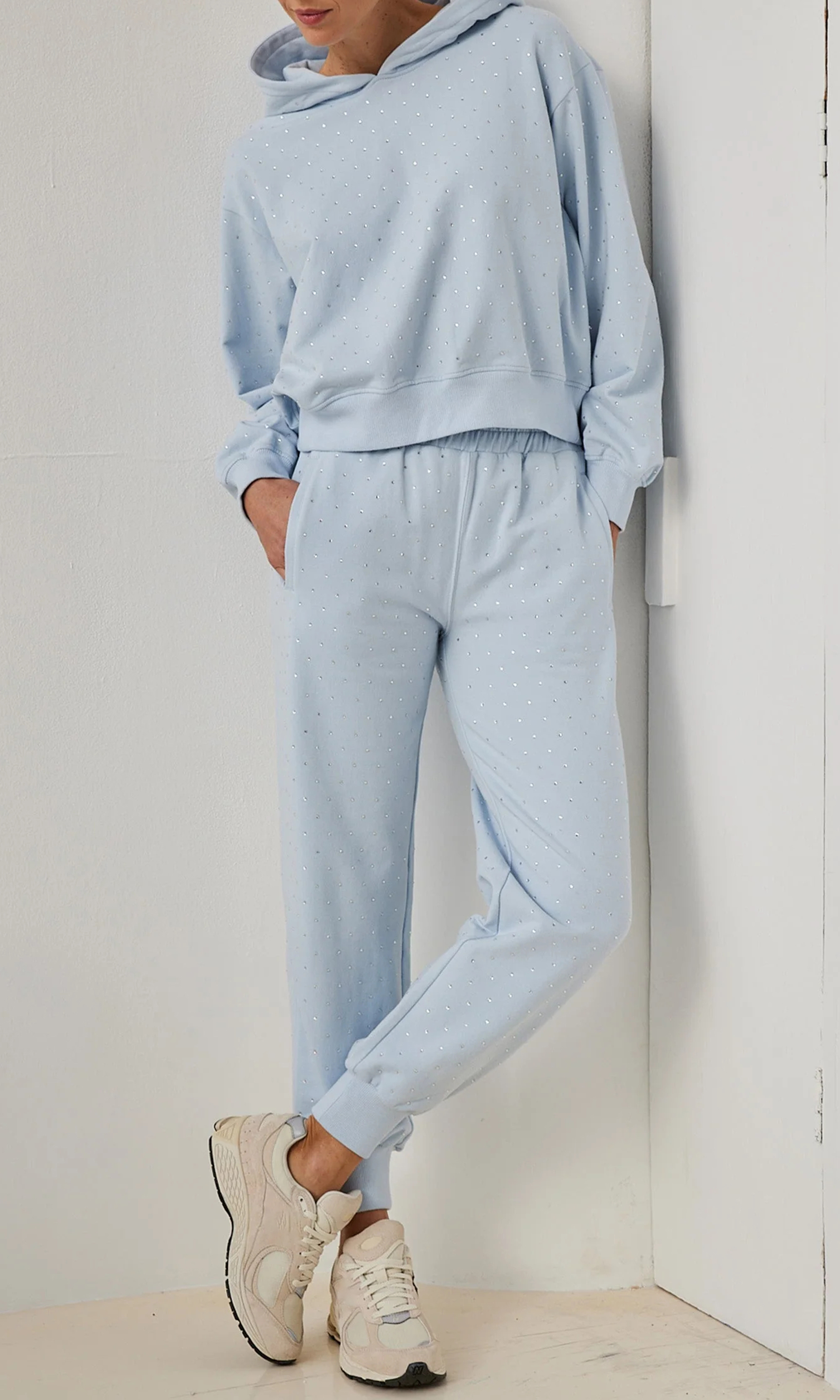 Light Blue Cuffed Trousers