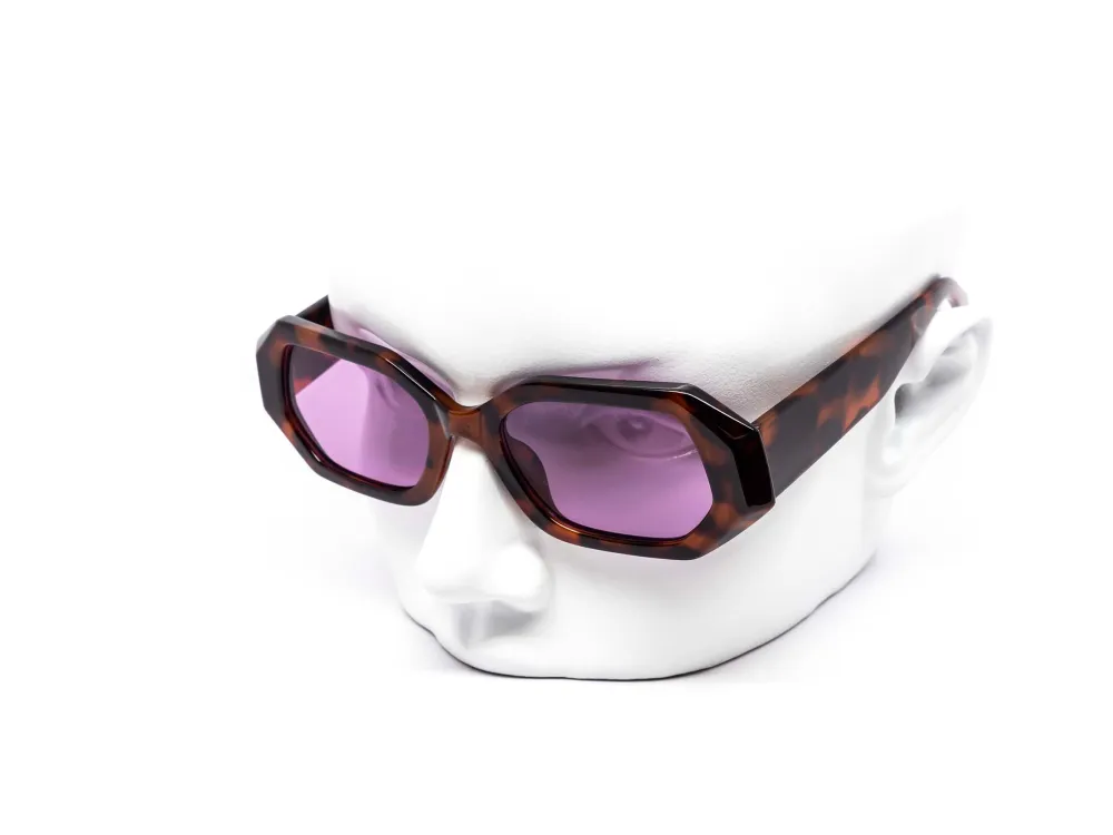 12-Pack Chunky Hexagon Dark Lens Sunglasses
