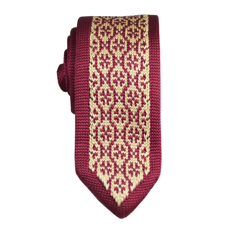 Refined Patterned Men's Knit Tie