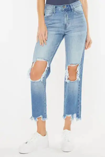 Natural Drape Ruched Denim Jeans