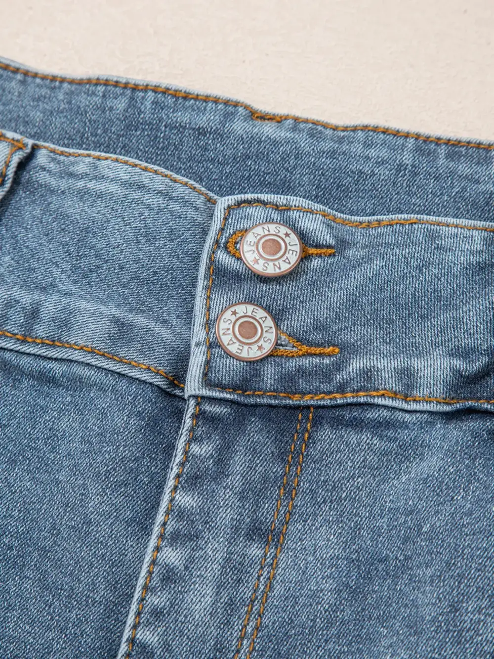 High Waisted Flared Seam Detail Denim Jeans