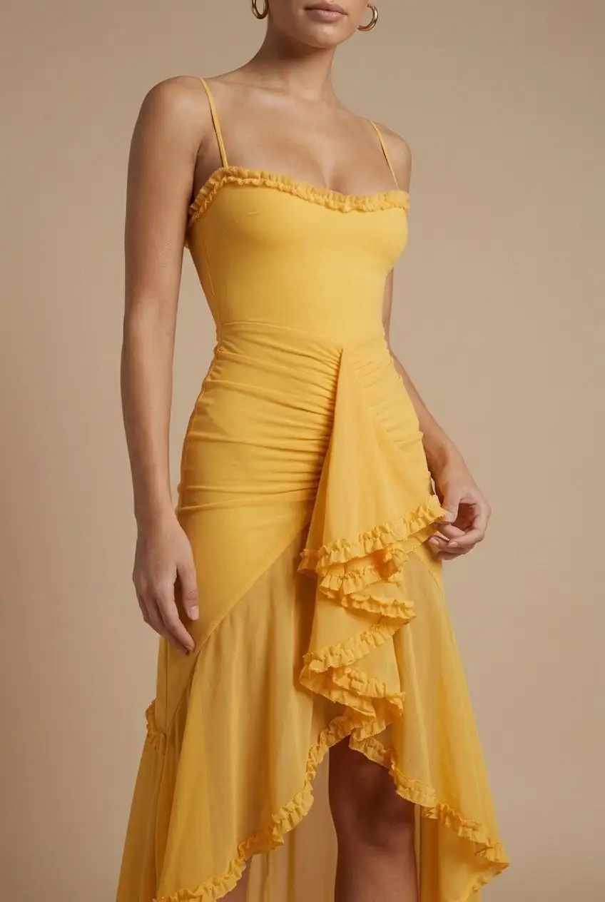 Bodycon Ruched Maxi Dress
