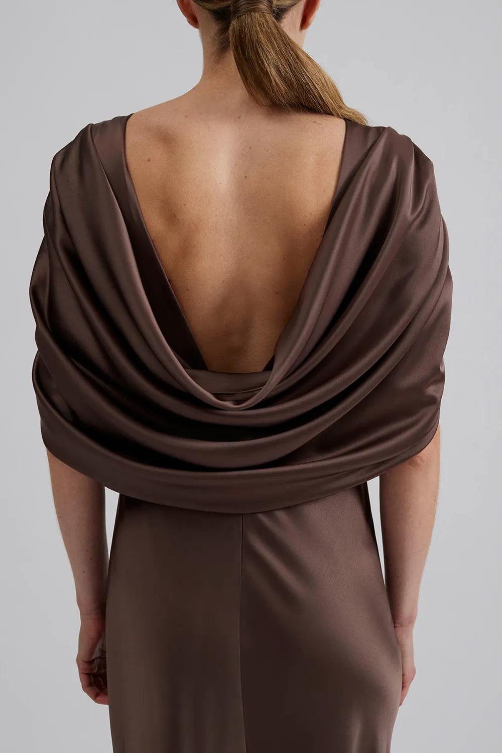 Back Drape Sleeveless Maxi Dress