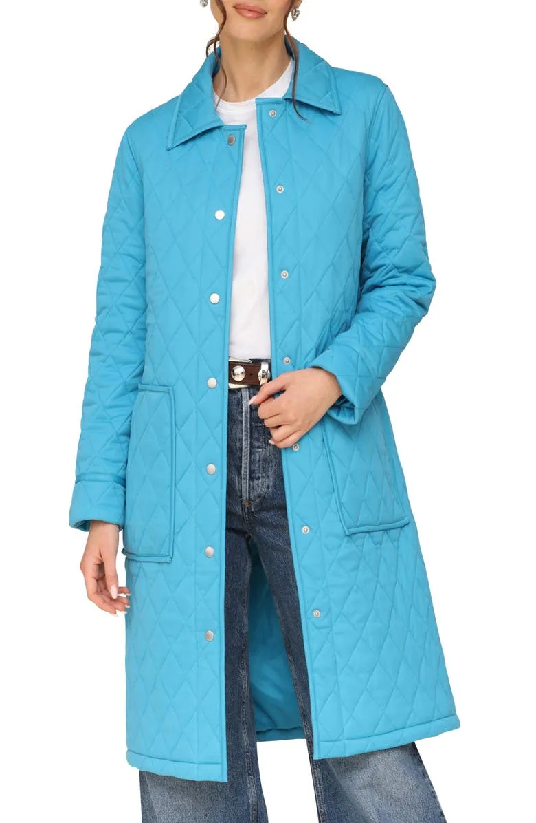 Tie Waist Quilted Jacket