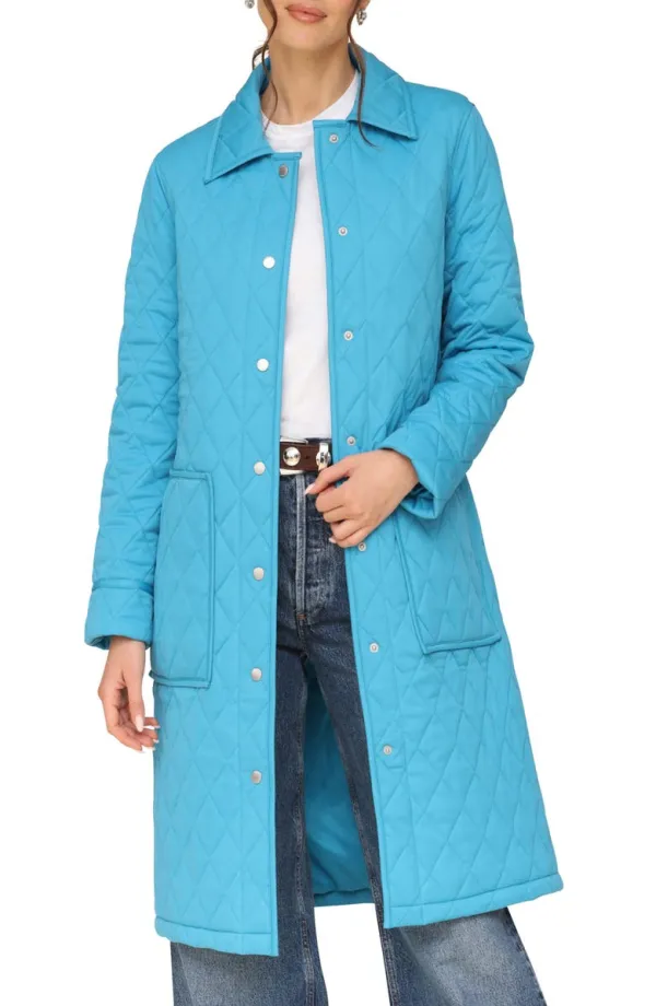 Tie Waist Quilted Jacket