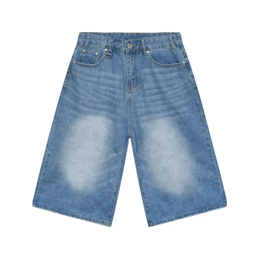 Men's Wide Leg Denim Shorts