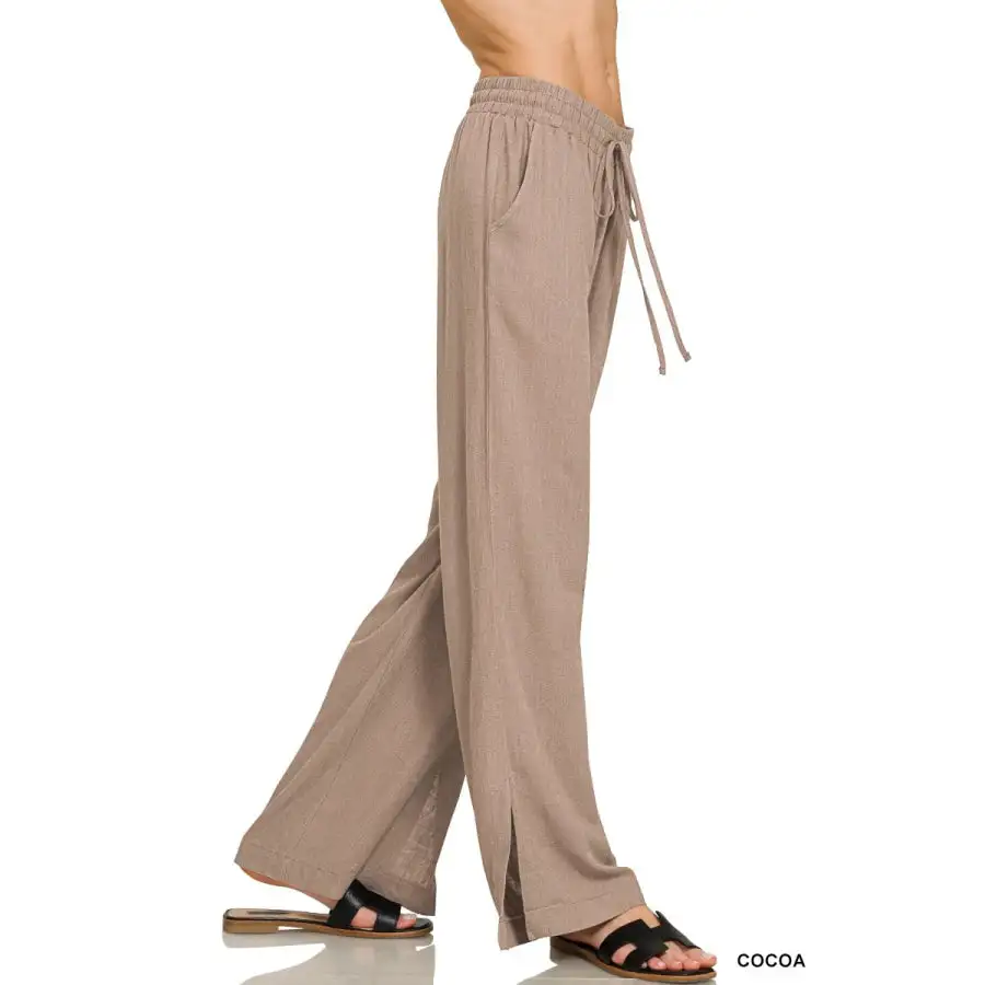 Linen Drawstring Pants