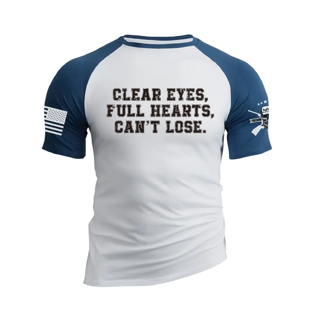 CLEAR EYES FULL HEARTS CAN'T LOSE RAGLAN GRAPHIC TEE
