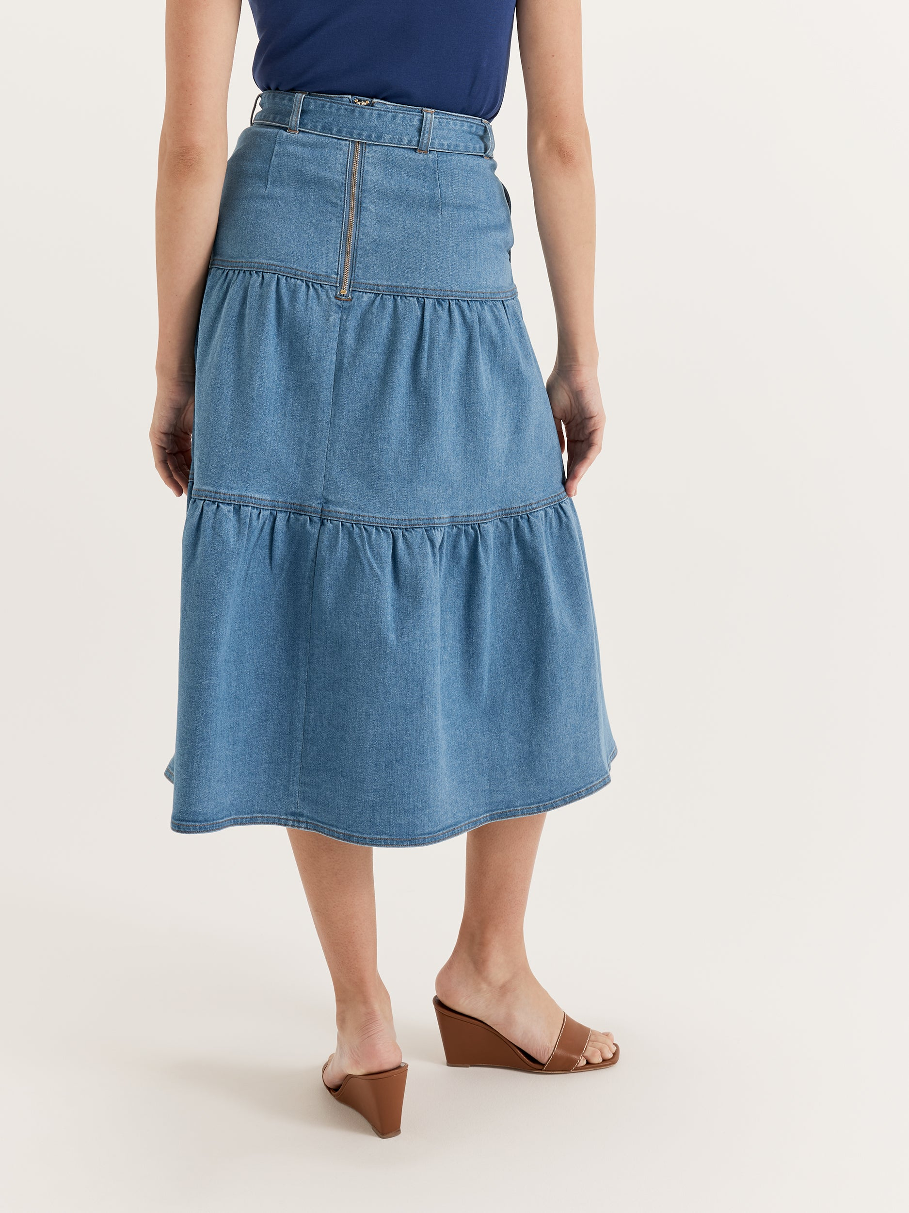 Piper Denim Midi Skirt
