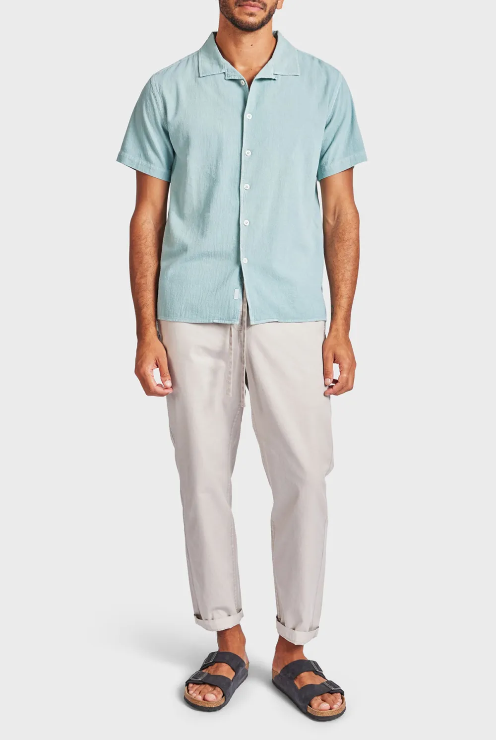 Jed Short Sleeve Shirt-Light dutch blue