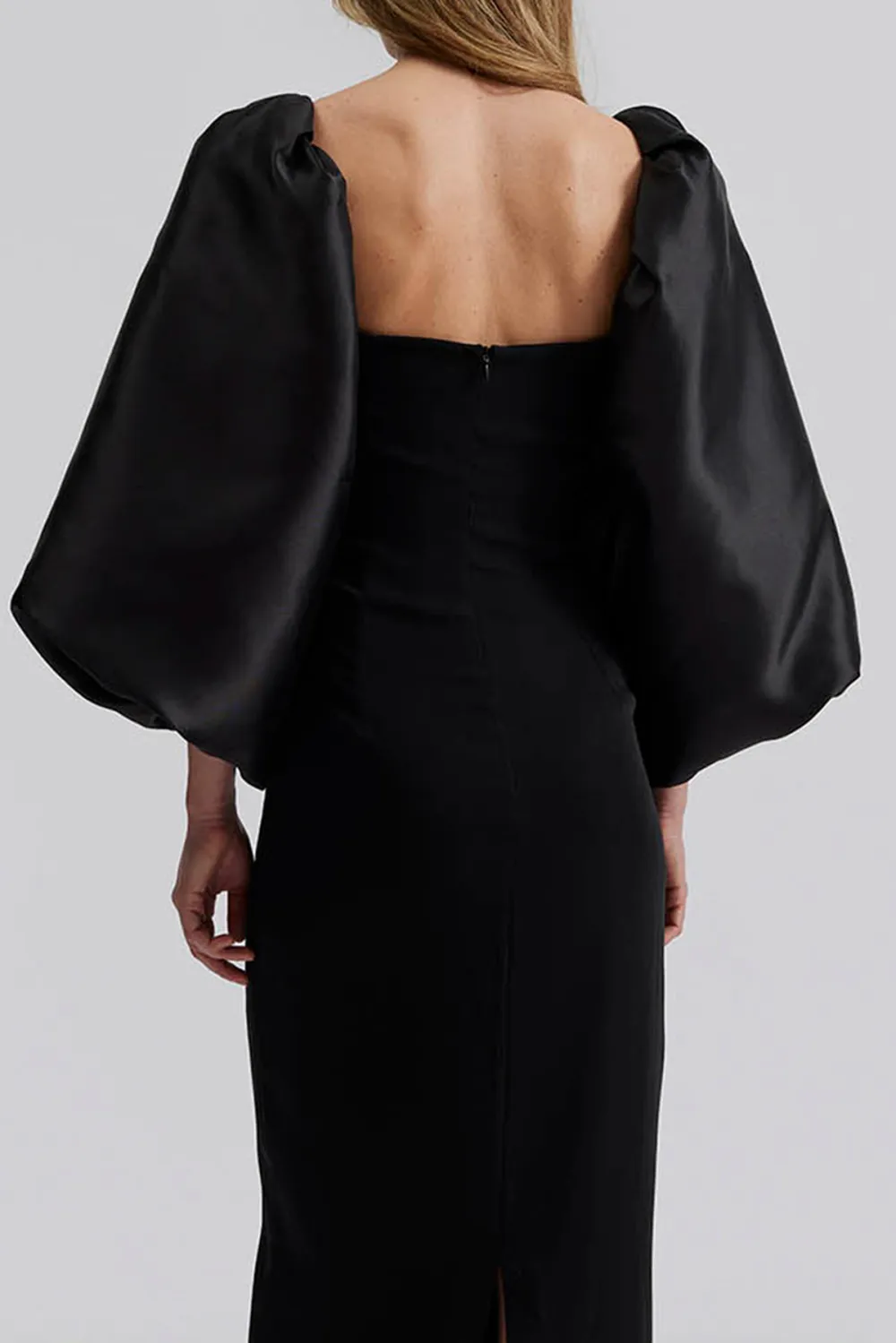 Puff Sleeve Square Neck Maxi Dress