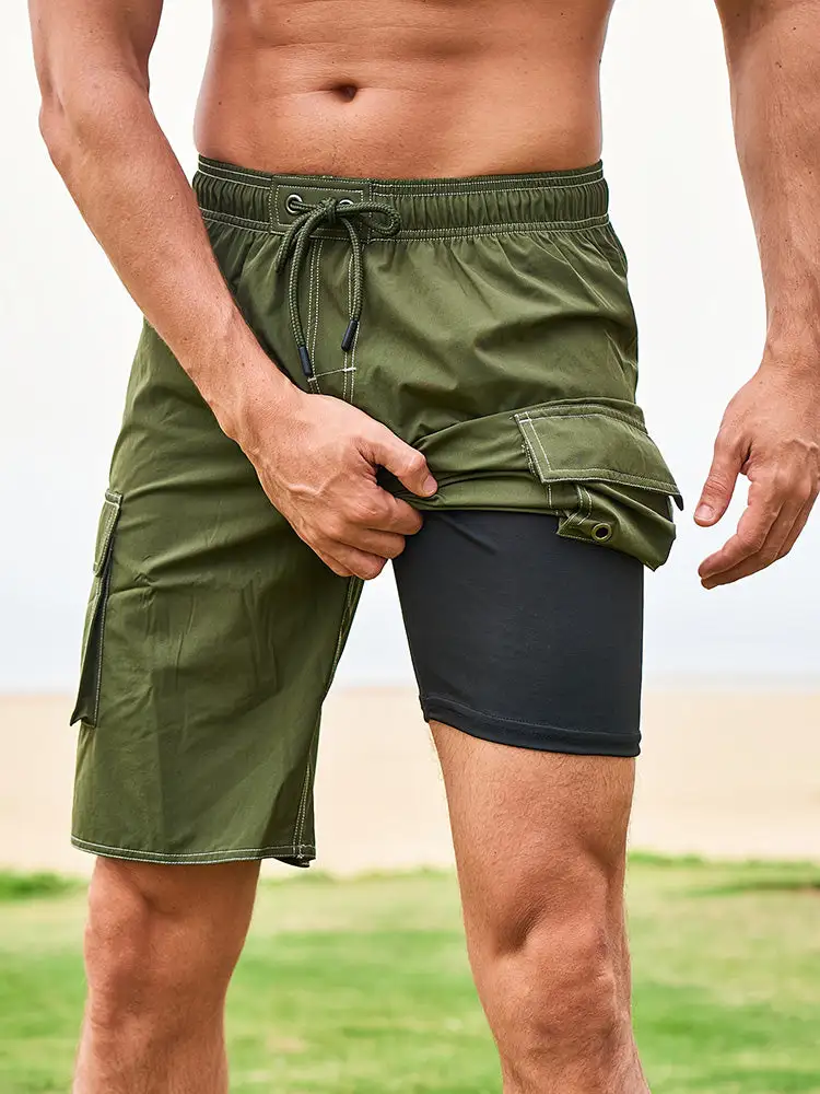 Men's Casual Side Stripe Boardshorts