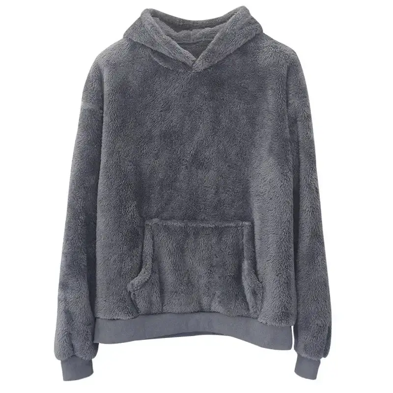 Plush Pullover Hooded Sweatshirt