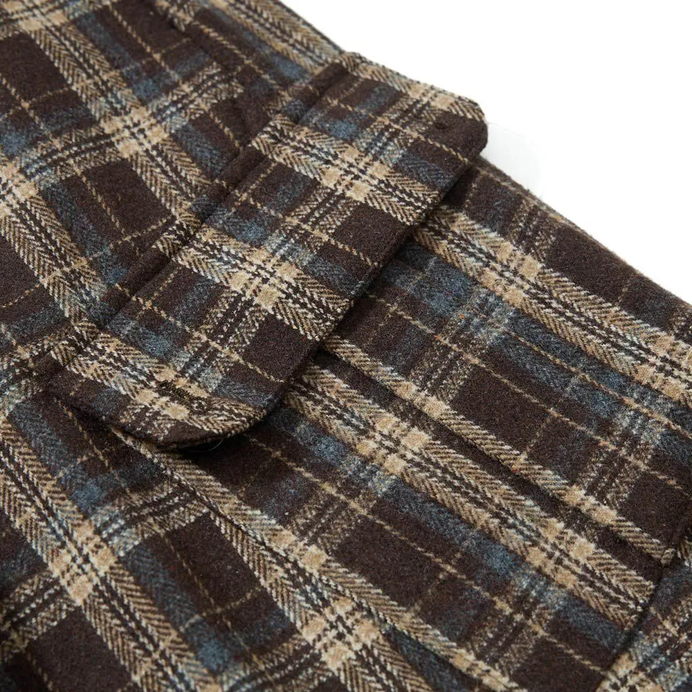 Loose-Fit Plaid Paratrooper Cargo Pants