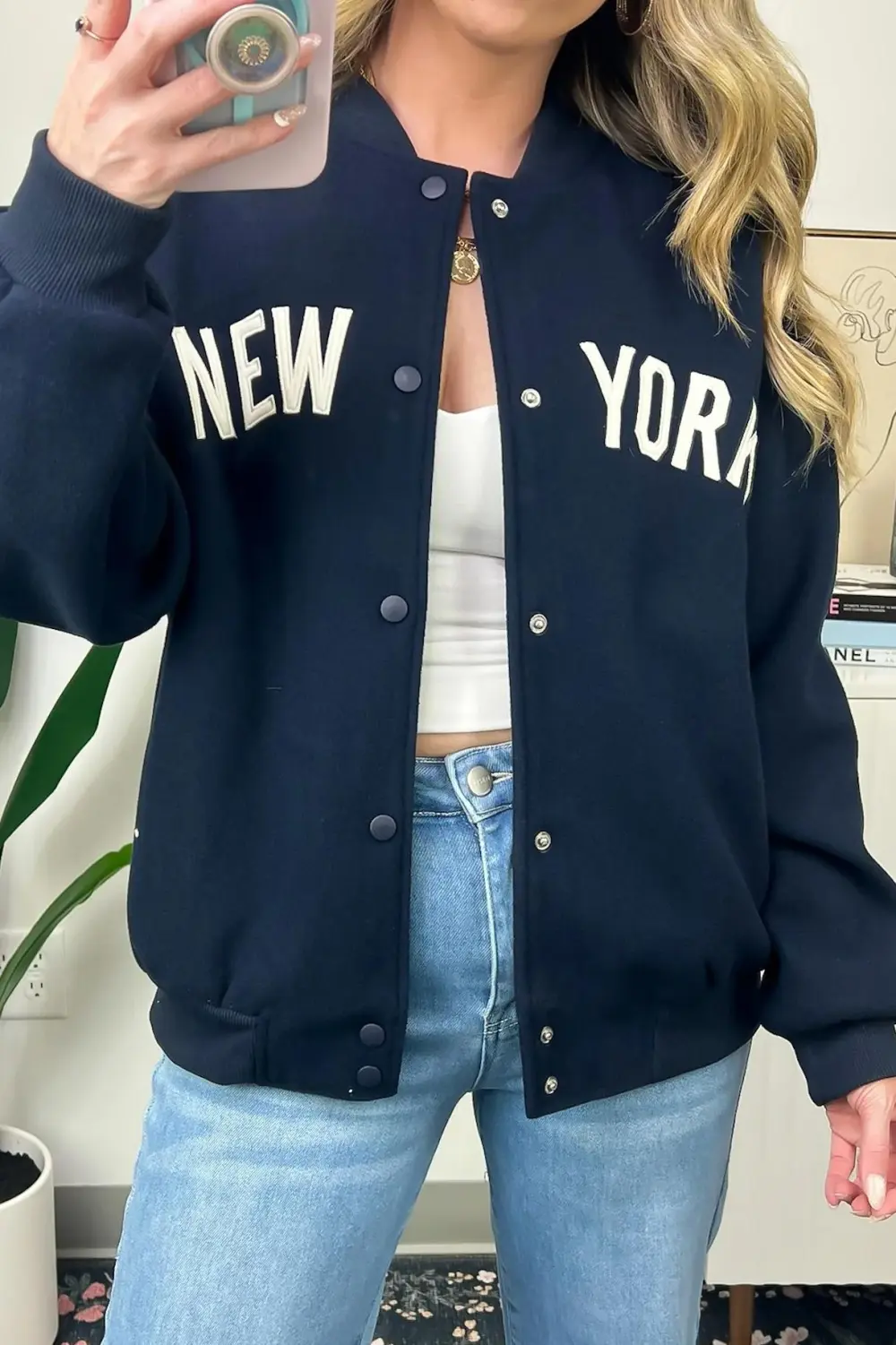 Button Up Varsity Jacket
