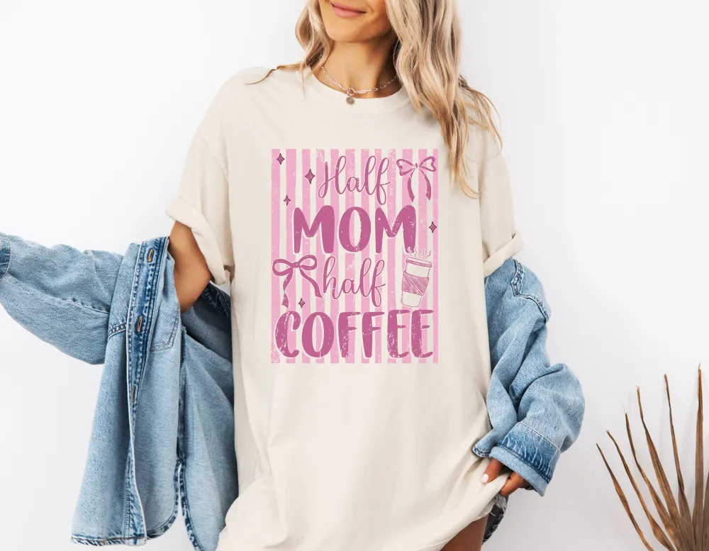 Mom Coffee Graphic Garment Dyed Tee
