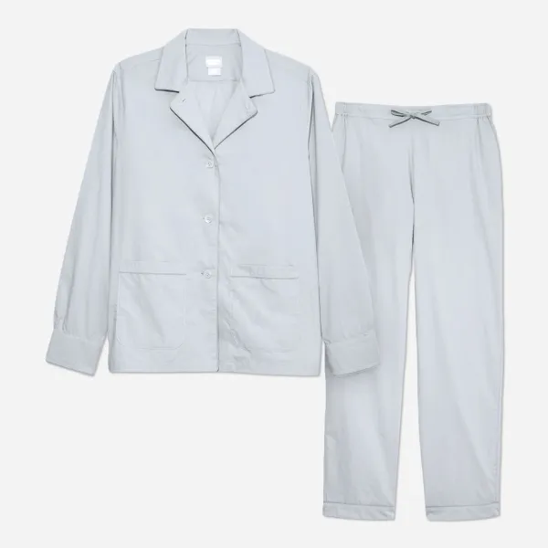 Organic Cotton Poplin Long PJ Set