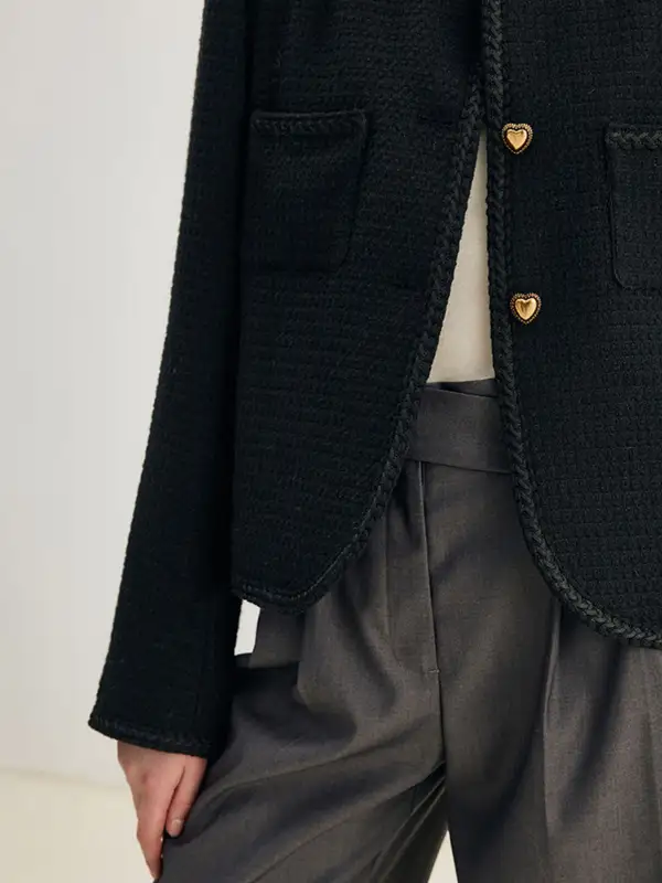 Dripping Heart Tweed Jacket