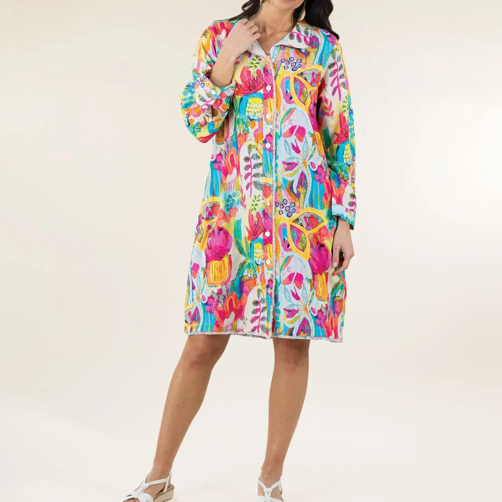 Button-up Linen Dress
