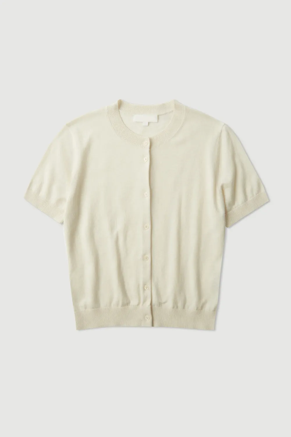Short Sleeved Cardigan Wool Sweater