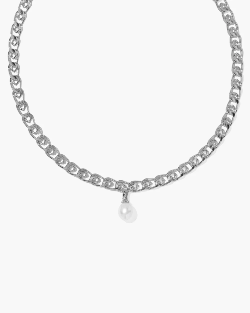 Modern Textured Pendant Necklace