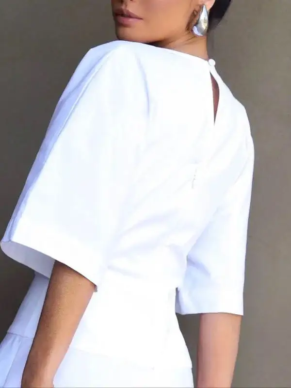 Half Color Neck Maxi Dress