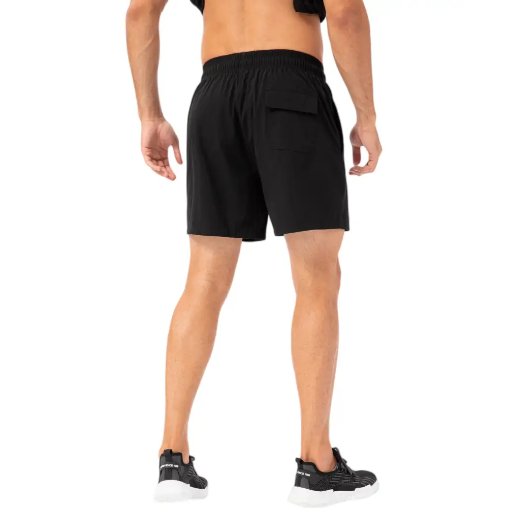Relaxed Drawstring Elastic-Waist Side-Pocket Lightweight Men's Athletic Shorts