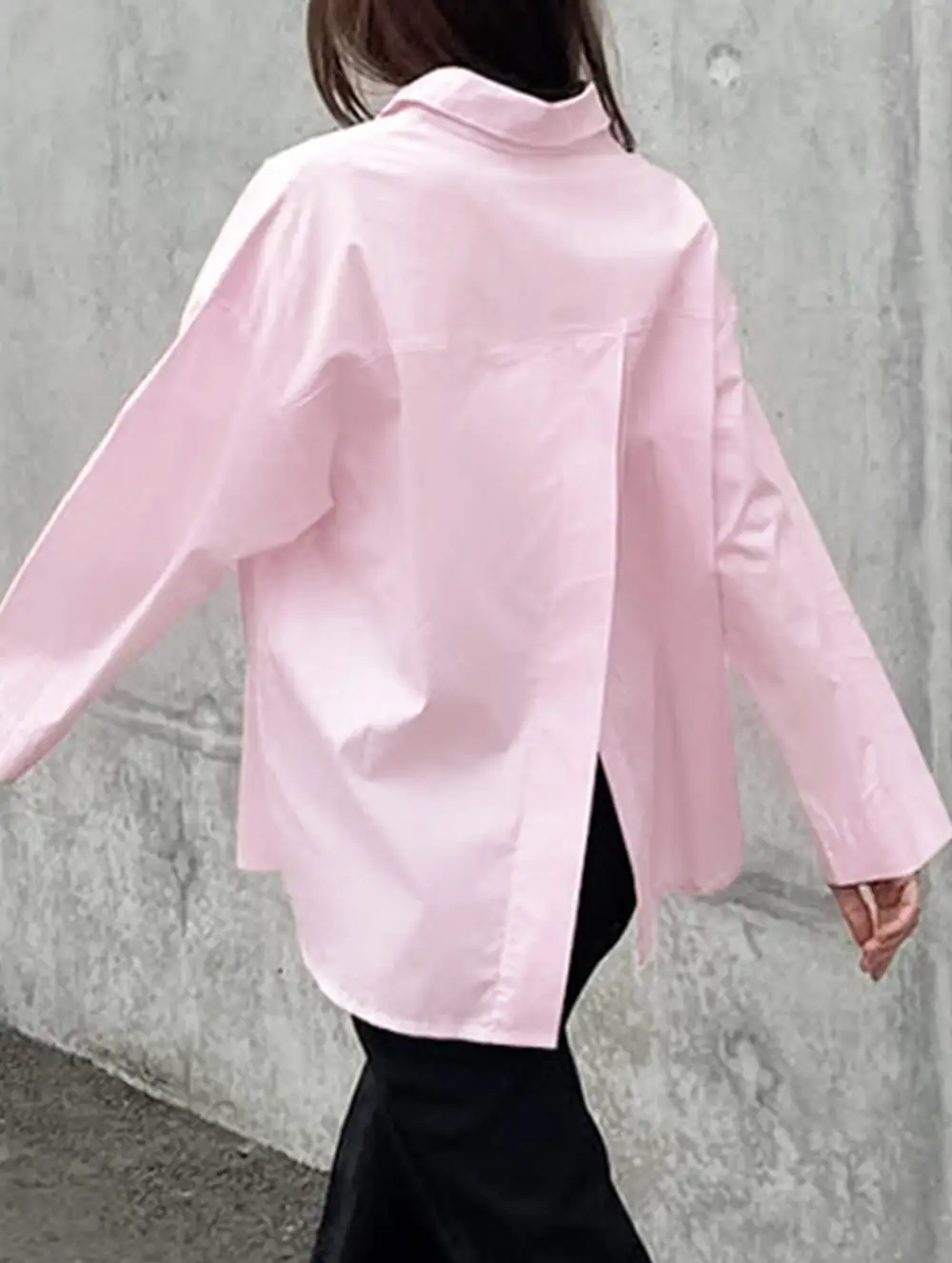 Shirt with Back Slit Blouse