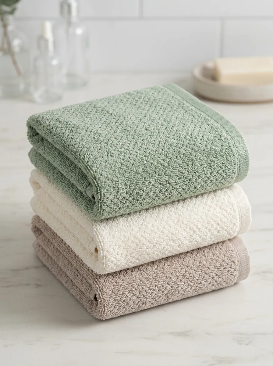 Fresh Textured Bath Towel Trio