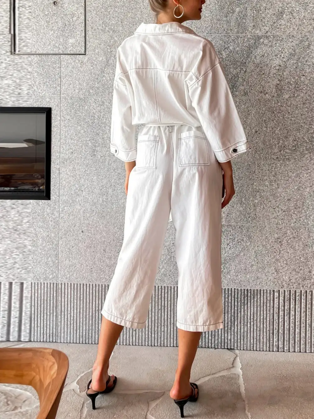 Tie Waist Wide Leg Everyday Jumpsuit