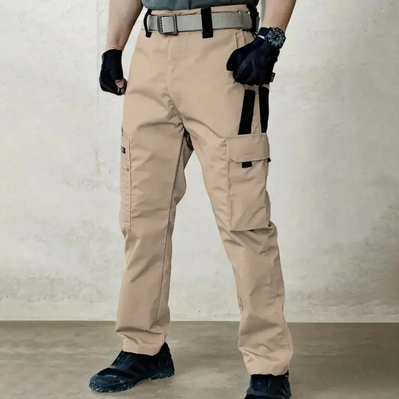 Men's durable outdoor training pants, men's multi-pocket work pants