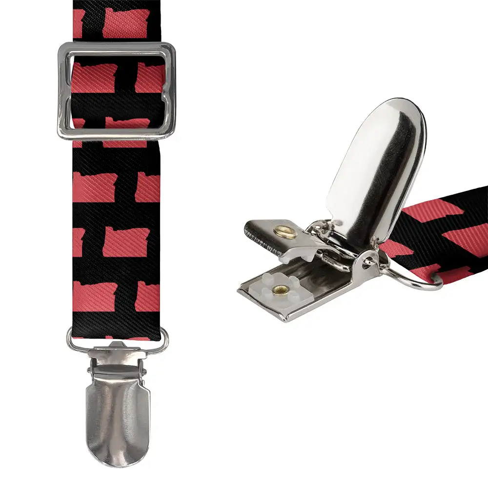 Silhouette Contour Motif Suspenders