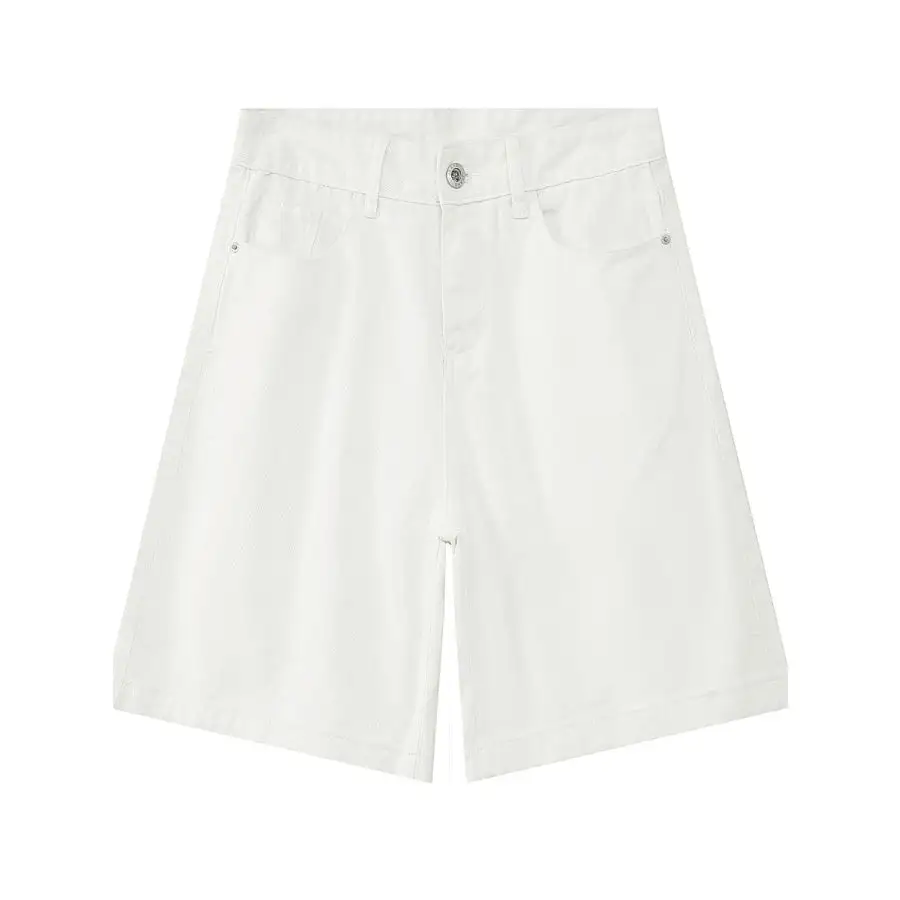 Refined Men's Washed Denim Shorts with Pockets